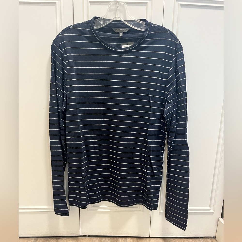 Club Monaco Long Sleeve Linen Tee